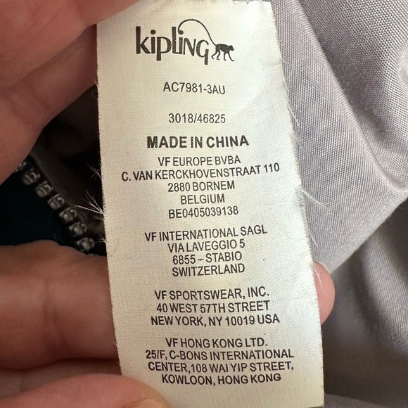 Kipling Crossbody Bag in Dark Teal With Gorilla Keychain - Picture 9 of 9